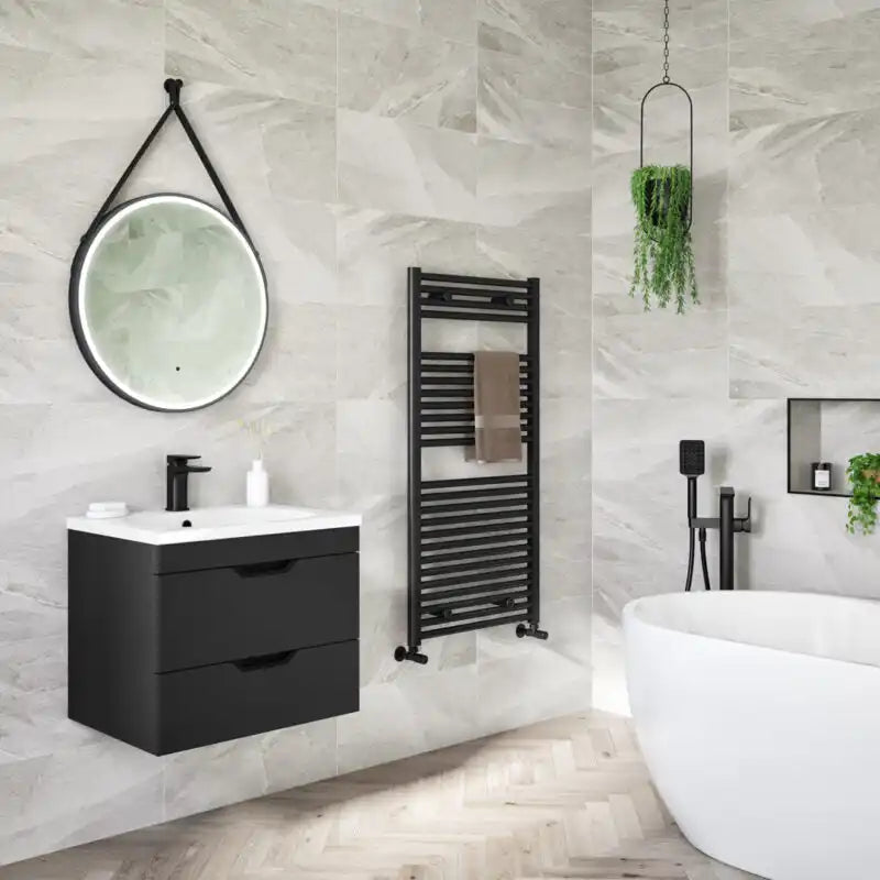 Lussaro Vara 2 Drawer Wall Hung Vanity Unit With Orca Basin