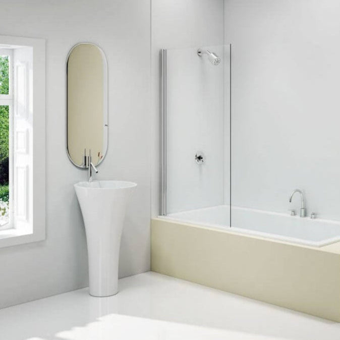 Merlyn Pivot Square Bath screen - 5mm Glass - 1400mm x