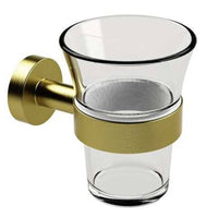 Miller Bond Tumbler and Holder - Brushed Brass Bathroom