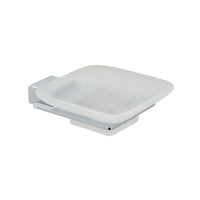Vado Phase Frosted Glass Soap Dish And Holder - Chrome