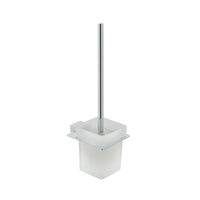 Vado Phase Toilet Brush And Frosted Glass Holder - Chrome