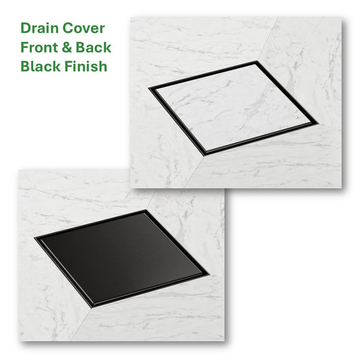 SharpSlope Wet Room Shower Tray Base Kit Square Panel Drain