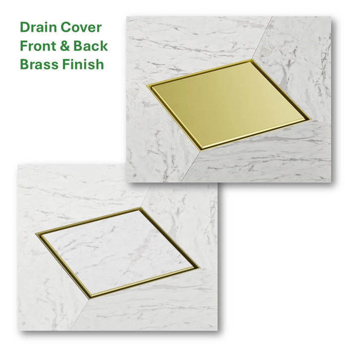 SharpSlope Wet Room Shower Tray Base Kit Square Panel Drain
