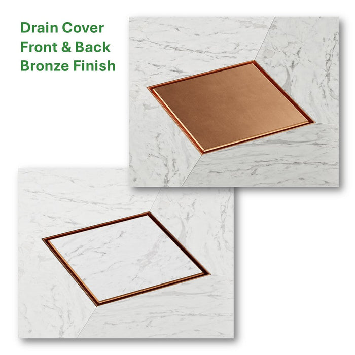 SharpSlope Wet Room Shower Tray Base Kit Square Panel Drain