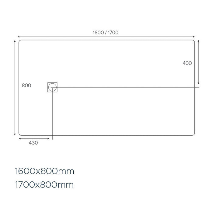 SolidSoft Flexible Rectangular Soft Shower Tray