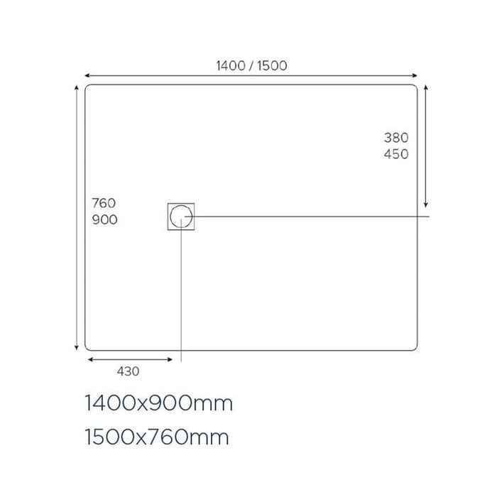 SolidSoft Flexible Rectangular Soft Shower Tray