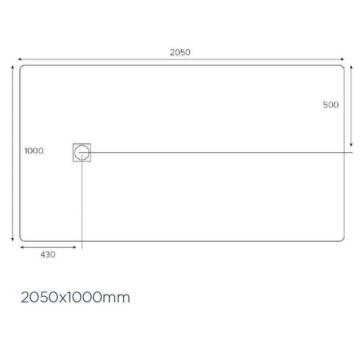 SolidSoft Flexible Rectangular Soft Shower Tray