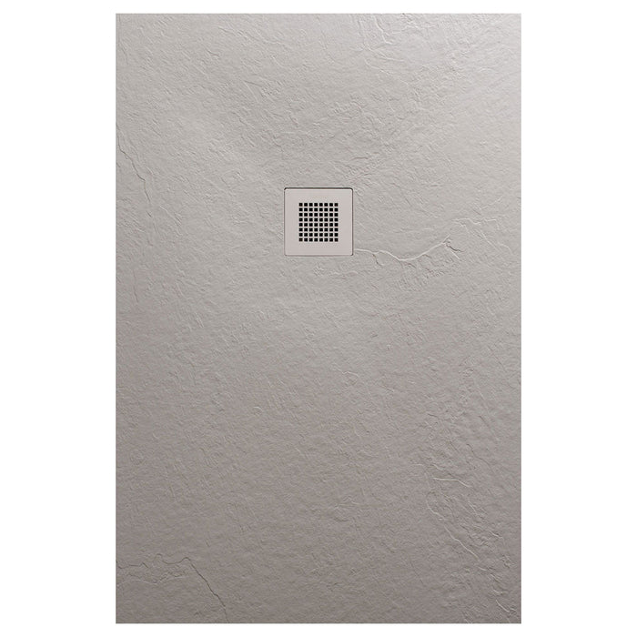 SolidSoft Flexible Rectangular Soft Shower Tray - Concrete