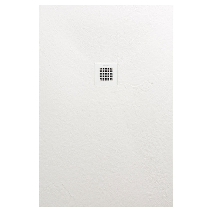 SolidSoft Flexible Rectangular Soft Shower Tray - White