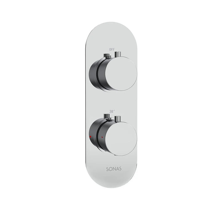 Sonas Alita 2 Outlet and 2 Handle Shower Valve - Chrome