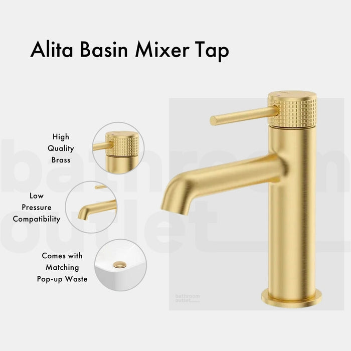 Sonas Alita Basin Mixer Tap with Free Waste - Taps