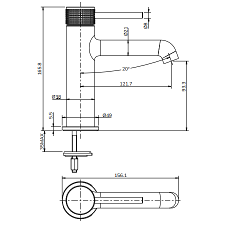 Sonas Alita Basin Mixer Tap with Free Waste - Basin Mixer