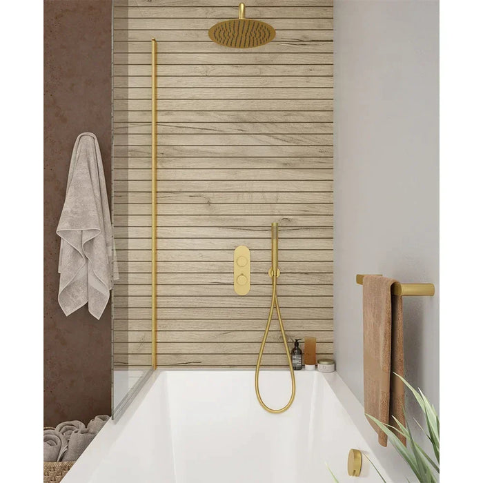 Sonas Alita Knurled Bath Set 3,Ceiling Mounted Fixed Head