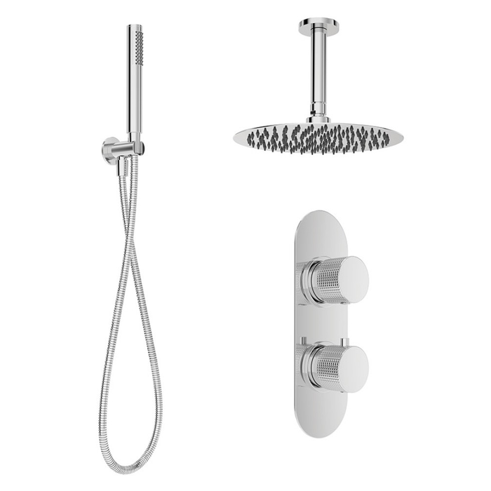 Sonas Alita Knurled Shower Set 2 With Shower Head Arm &