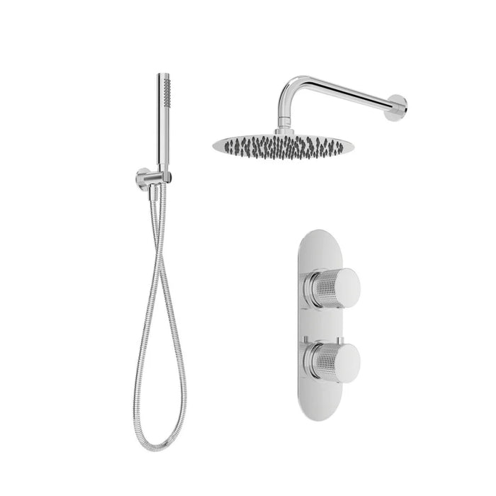 Sonas Alita Knurled Shower Set 2,Ceiling Mounted Fixed Head