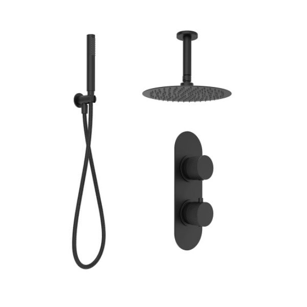 Sonas Alita Knurled Shower Set 2 With Shower Head Arm &