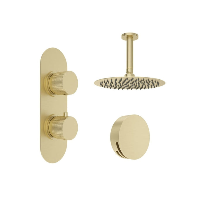 Sonas Alita Knurled Thermostatic Bath Set 4 With Shower