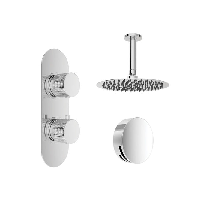 Sonas Alita Knurled Thermostatic Bath Set 4 With Shower
