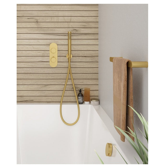 Sonas Alita Knurled Thermostatic Bath Set With Handset &