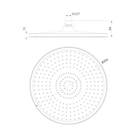 Sonas Alita Knurled Thermostatic Shower Set 1 with Rain