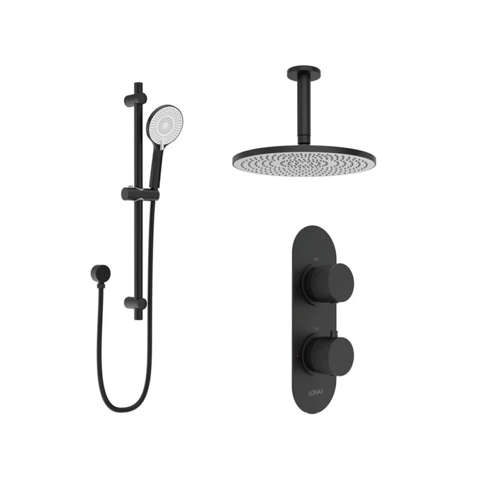 Sonas Alita Knurled Thermostatic Shower Set 1 with Rain