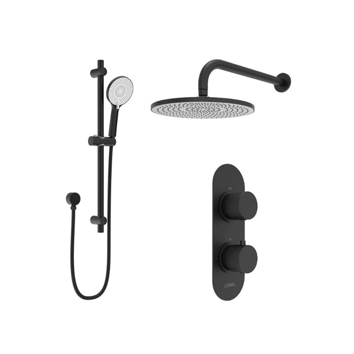 Sonas Alita Knurled Thermostatic Shower Set 1 with Rain