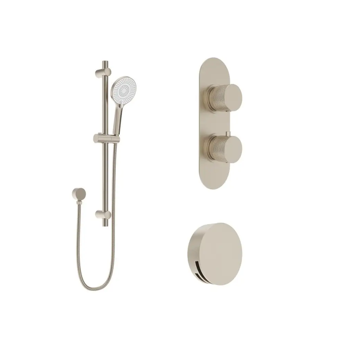 Sonas Alita Knurled Thermostatic Shower Set With Bath