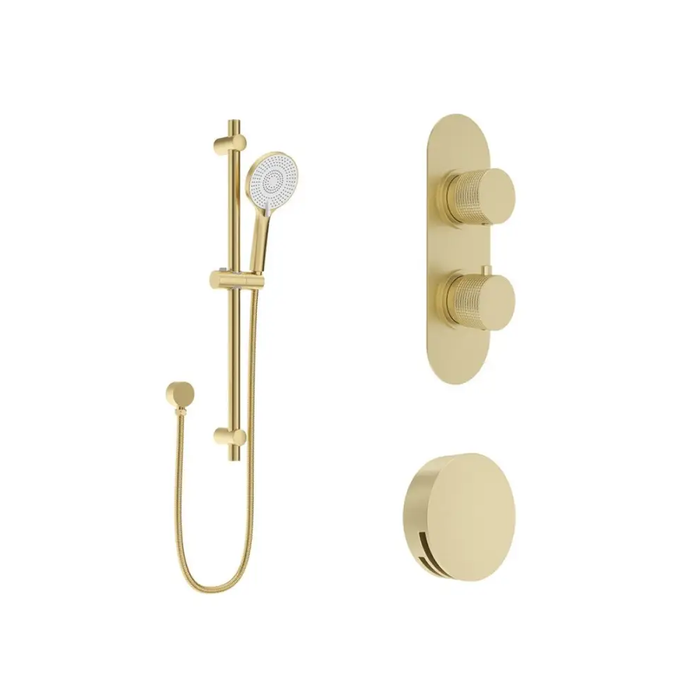 Sonas Alita Knurled Thermostatic Shower Set With Bath