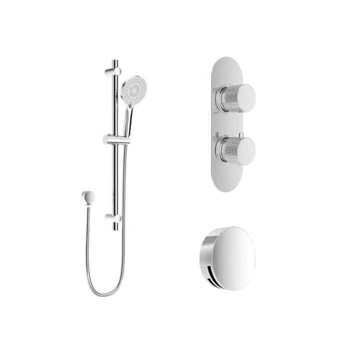 Sonas Alita Knurled Thermostatic Shower Set With Bath