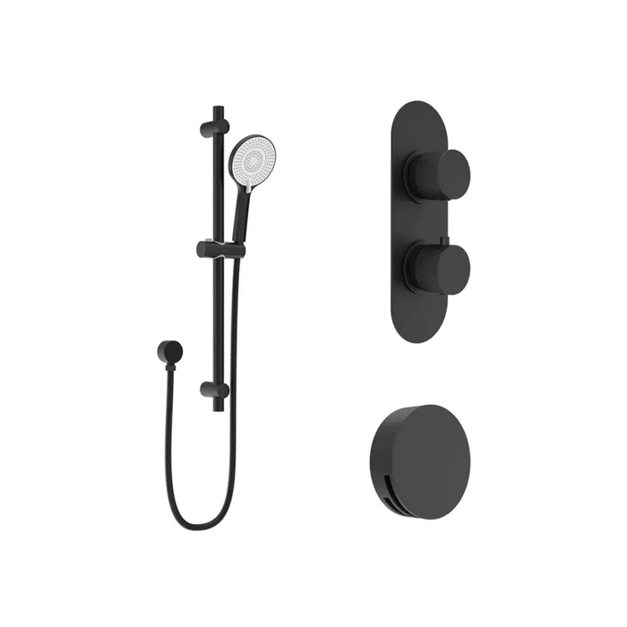 Sonas Alita Knurled Thermostatic Shower Set With Bath