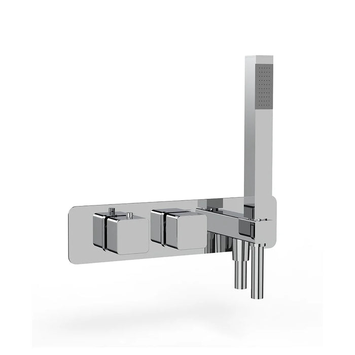 Sonas Alita Square 2 Outlet 2 Horizontal Shower Valve -