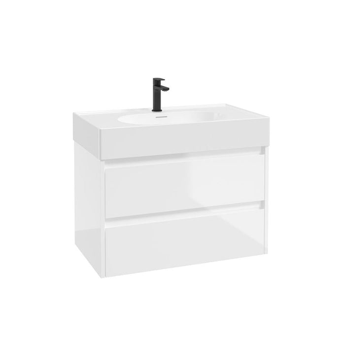 Sonas Apex Two Drawer Wall Hung Vanity Unit With Ceramic