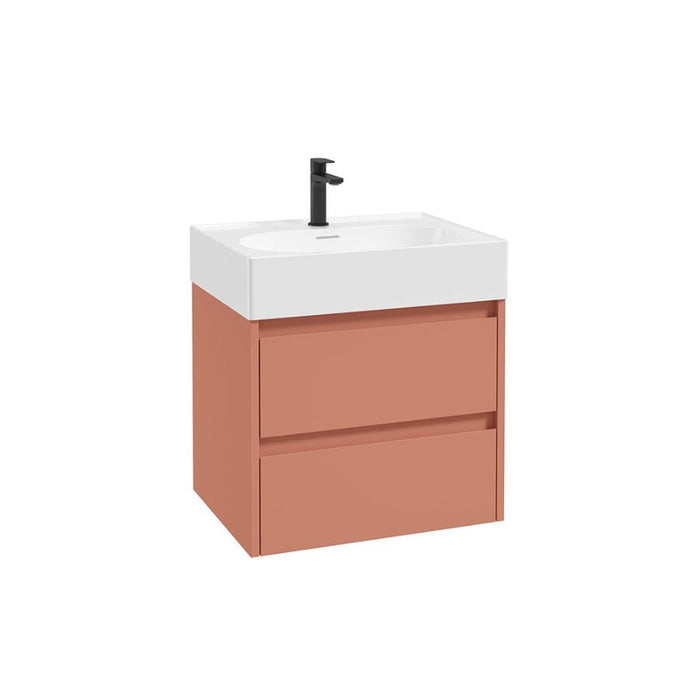 Sonas Apex Two Drawer Wall Hung Vanity Unit With Ceramic