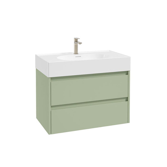 Sonas Apex Two Drawer Wall Hung Vanity Unit With Ceramic