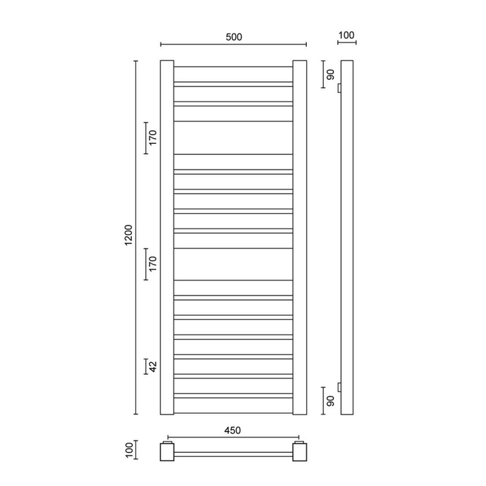 Sonas Ashton Designer Heated Towel Rail - Heated Towel Rails