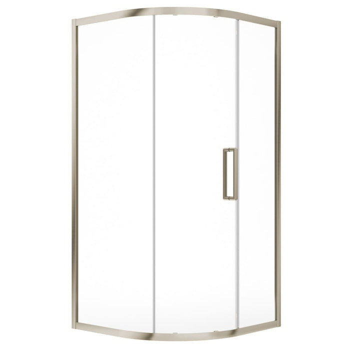 Sonas Aspect 8mm Single Door Quadrant Shower Enclosure in Brushed Nickel