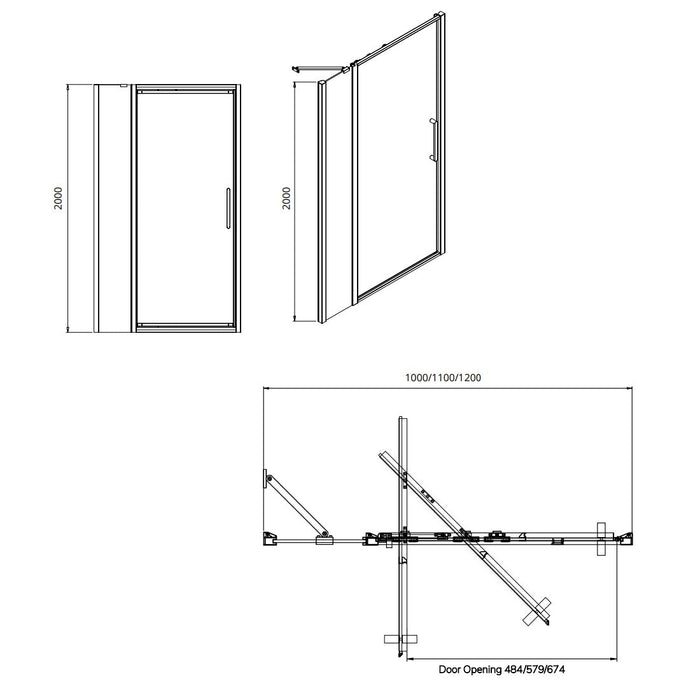 Sonas Aspect Recessed Infold Shower Door And Inline Panel