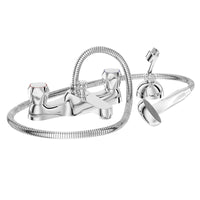 Sonas Contract Bath Shower Mixer Tap with Hose & Handset - Chrome