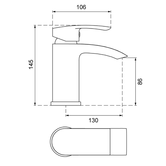 Sonas Corby Basin Mixer Tap With Click Clack Waste - Basin