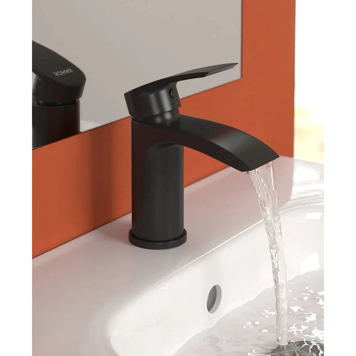 Sonas Corby Basin Mixer Tap With Click Clack Waste - Black