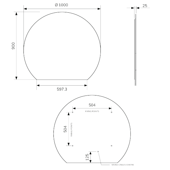 Sonas Echo Segment Illuminated LED Mirror With Demister