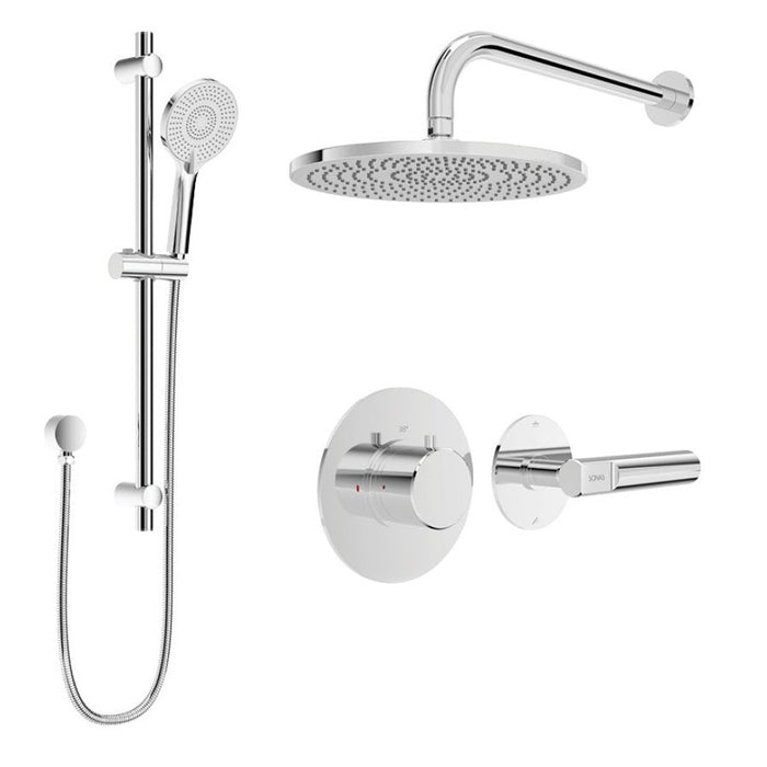 Sonas Hakk Thermostatic Shower Set 1 With Wall Arm - Chrome