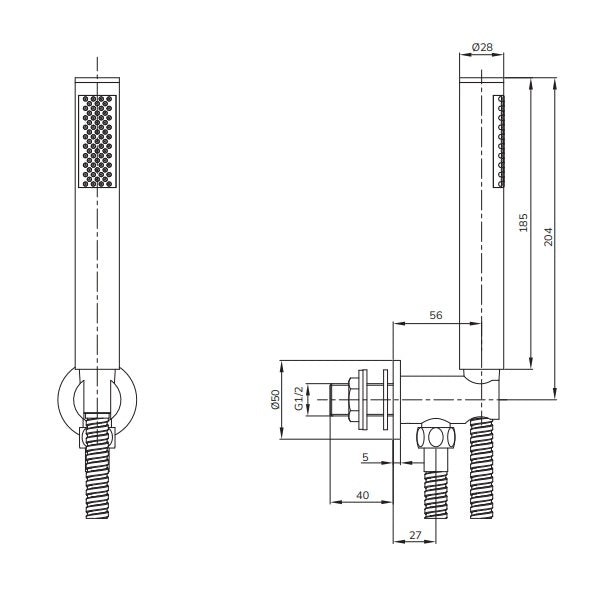 Sonas Hakk Thermostatic Shower Set 2 With Ceiling Arm