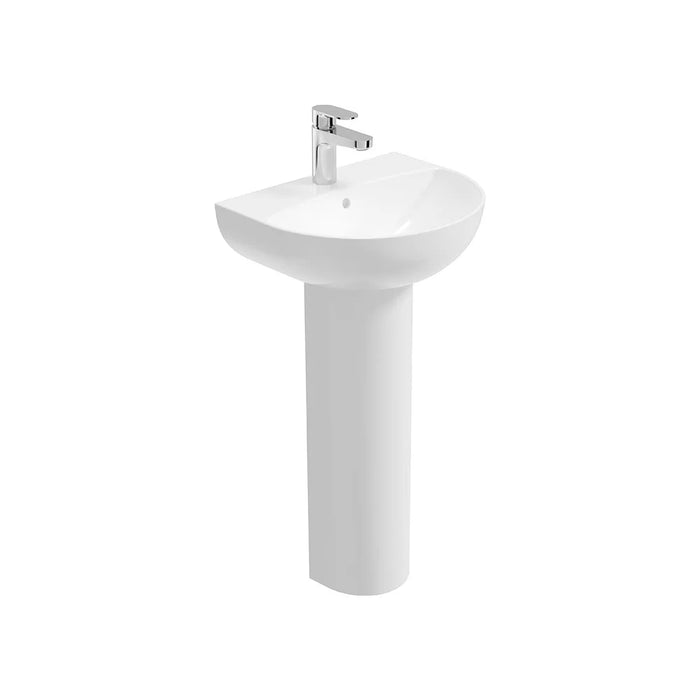 Sonas Horizon Round Basin With Full Pedestal 1 Tap Hole -