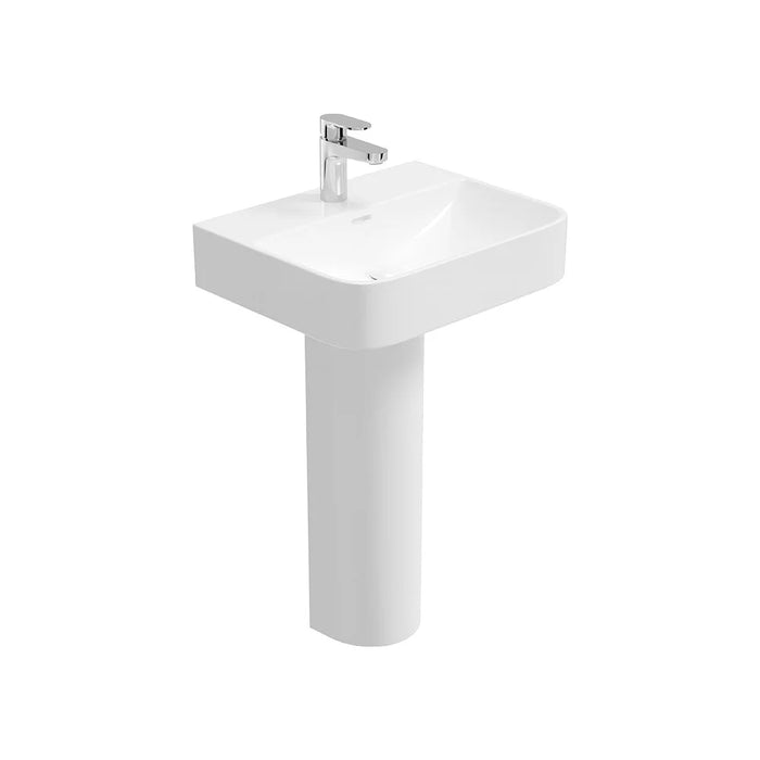 Sonas Horizon Square Basin With Full Pedestal 1 Tap Hole -