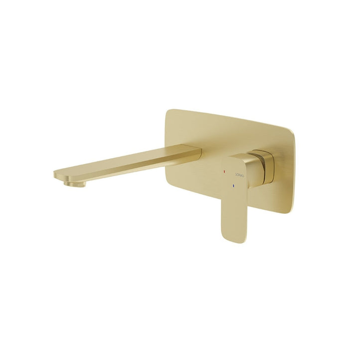 Sonas Inez Wall Mounted Basin Mixer Tap - Brushed Gold