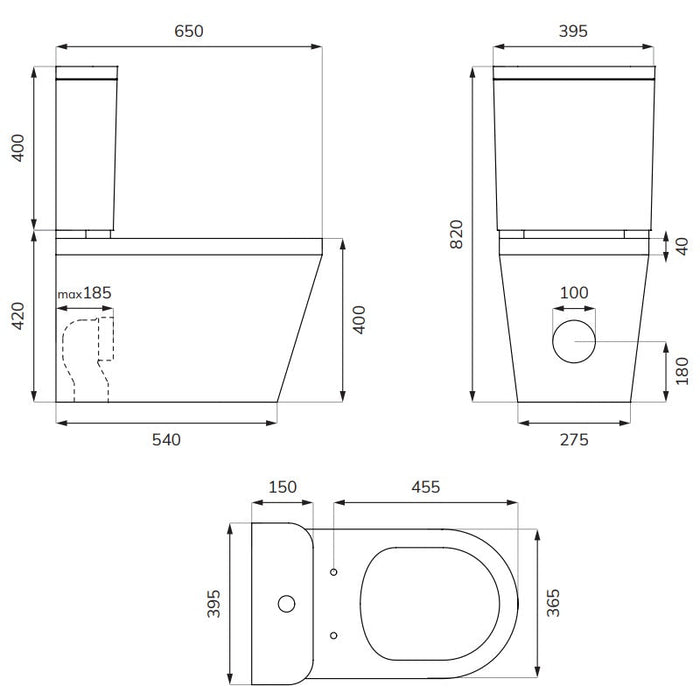 Sonas Living Close Coupled Toilet With Cistern And Soft