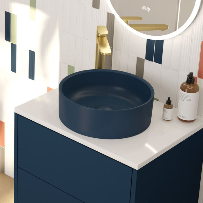 Sonas Living Round Ceramic Countertop Basin & Waste - 360mm