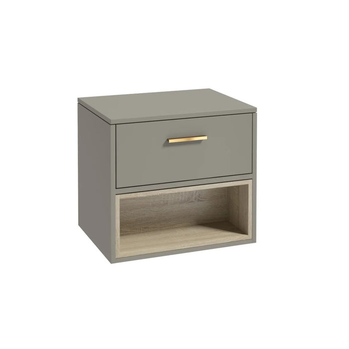 Sonas Malmo 1 Drawer Wall Hung Vanity Unit With Countertop And Handle