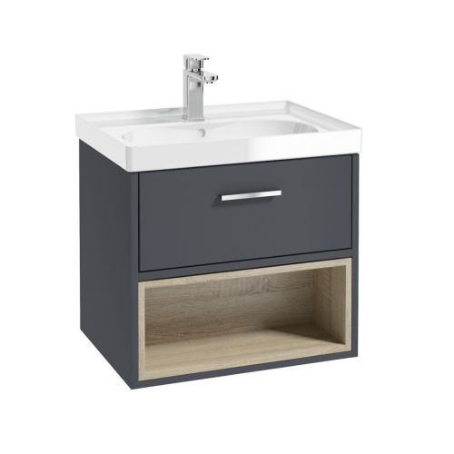 Sonas Malmo 1 Drawer Wall Hung Vanity Unit With Basin